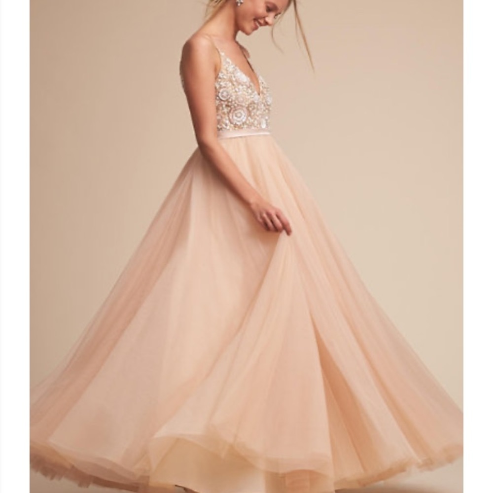 BHLDN Benson Gown, Rose/blush/cream Bridal Gown - Picture 7 of 13
